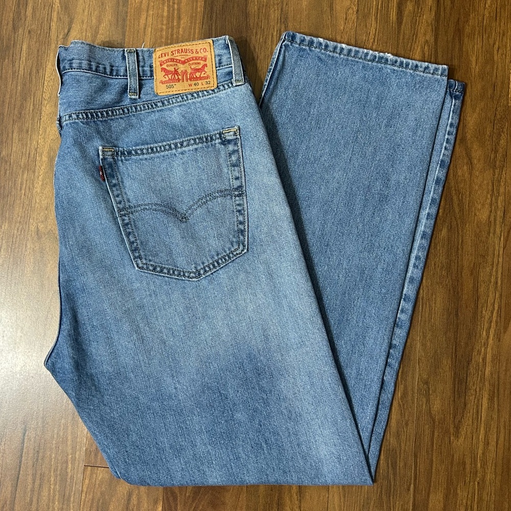 505 Levi's Men's Blue Jeans Size W40 L32